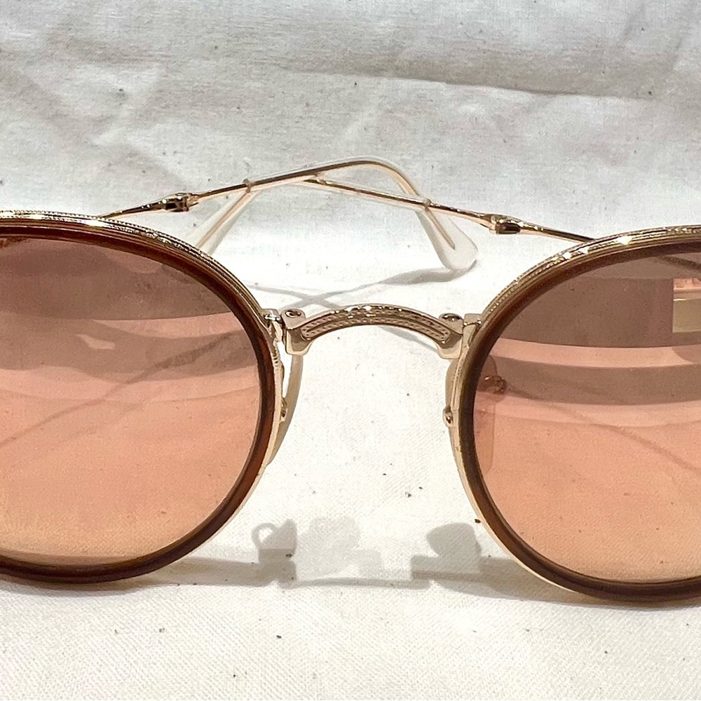 Ray-Ban Gold and Pink Sunglasses